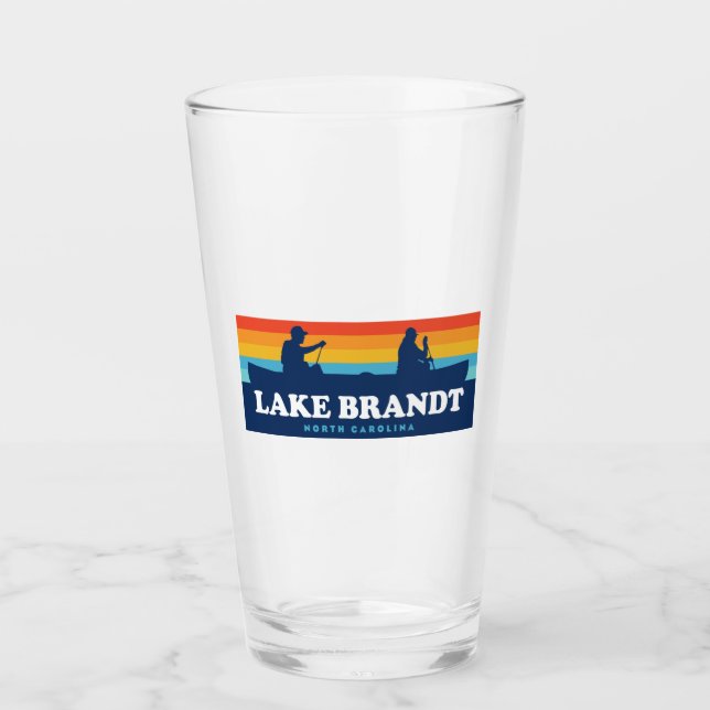 Lake Brandt North Carolina Canoe Glass