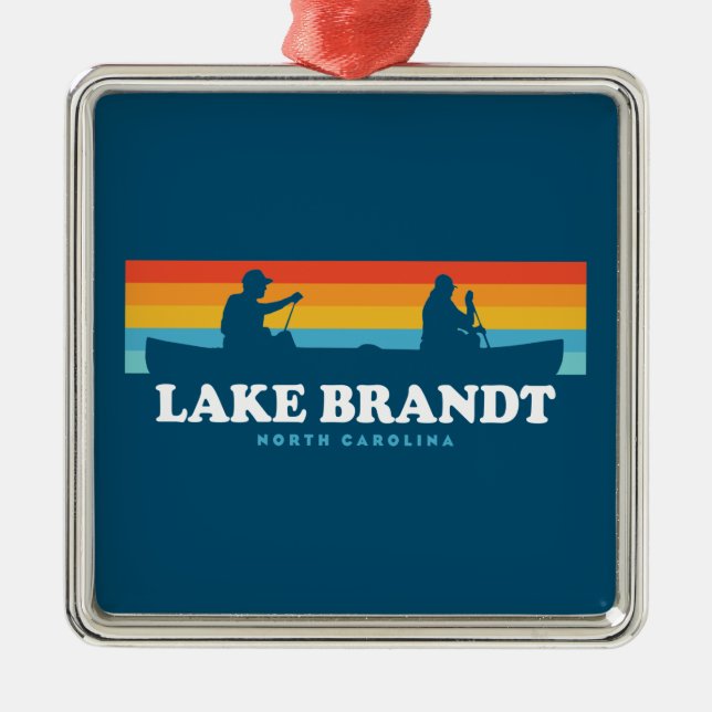 Lake Brandt North Carolina Canoe Metal Ornament (Front)
