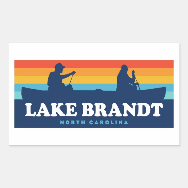 Lake Brandt North Carolina Canoe Sticker (Front)