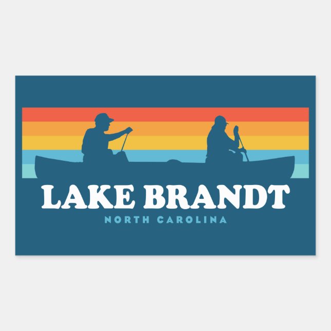 Lake Brandt North Carolina Canoe Sticker (Front)
