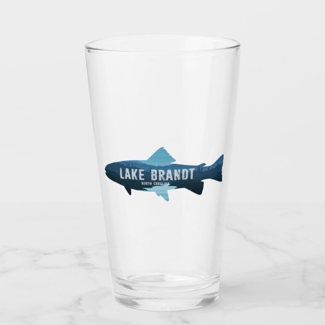 Lake Brandt North Carolina Fish Glass (Front)