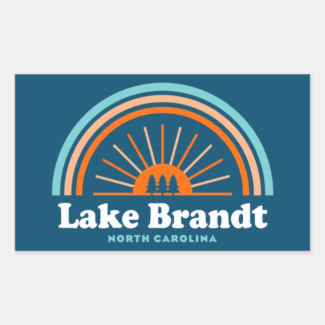 Lake Brandt North Carolina Rainbow Sticker (Front)