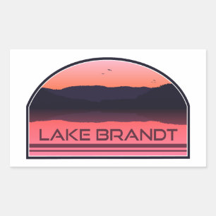 Lake Brandt North Carolina Red Sunrise Sticker