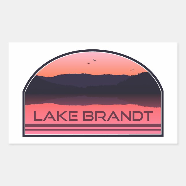 Lake Brandt North Carolina Red Sunrise Sticker (Front)