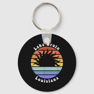 Lake Bruin Louisiana La Sunrise Vacation Souvenir Keychain