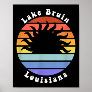 Lake Bruin Louisiana La Sunrise Vacation Souvenir Poster