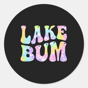 Lake Bum Summer Fishing Boating Sailing Boat Women Classic Round Sticker