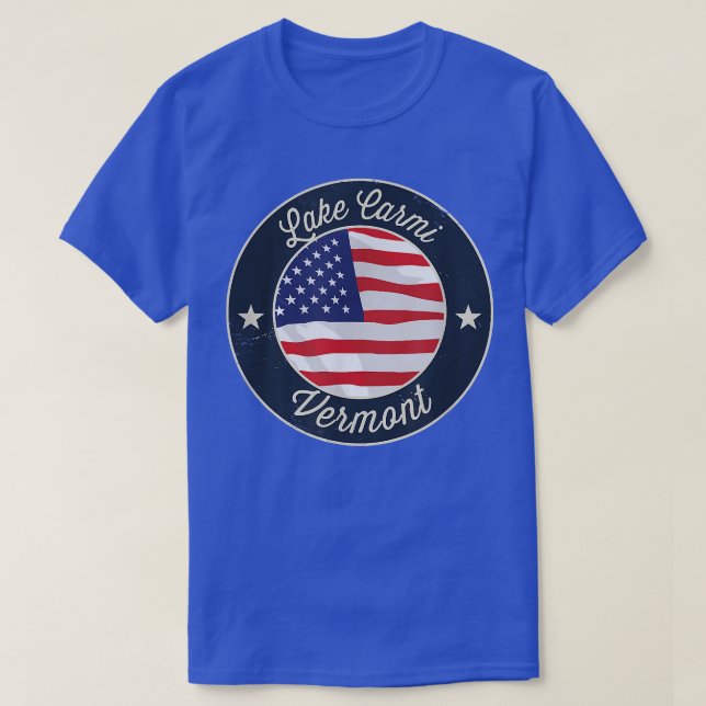 Lake Carmi - Patriotic Vermont Souvenir T-Shirt (Design Front)