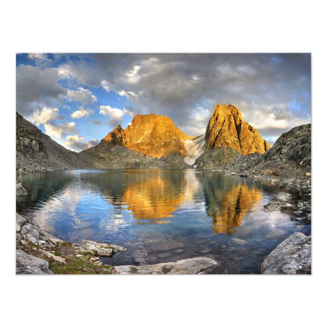 Lake Catherine Banner Ritter Sunset - Sierra Photo Print (Front)