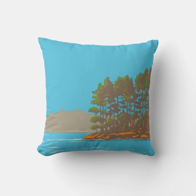 Lake Catherine State Park Throw Pillow (Front)