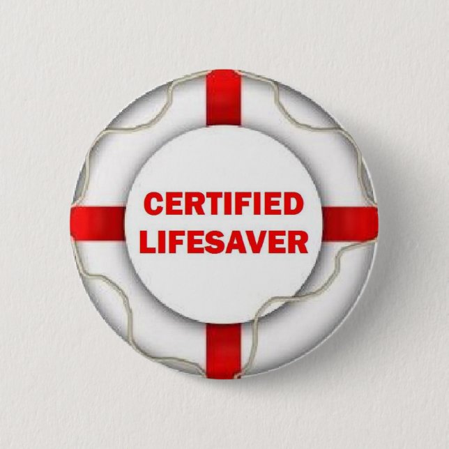 Lake Certified Lifesaver 2 Inch Round Button (Front)