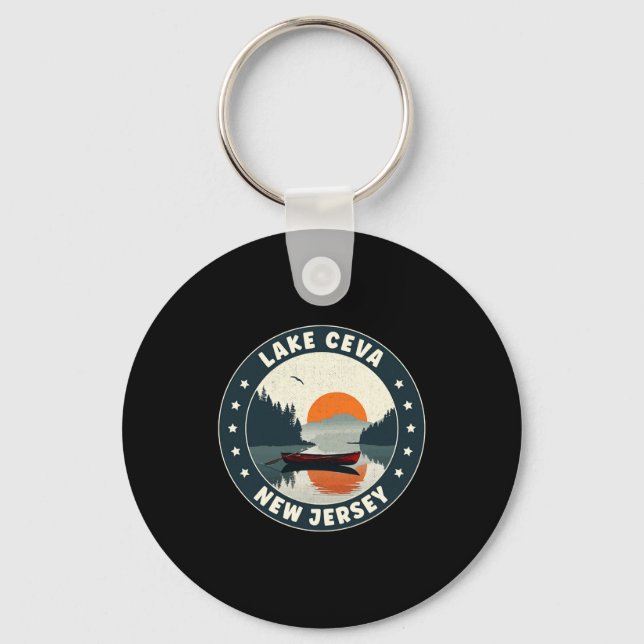 Lake Ceva New Jersey Sunset T Shirt  Keychain (Front)