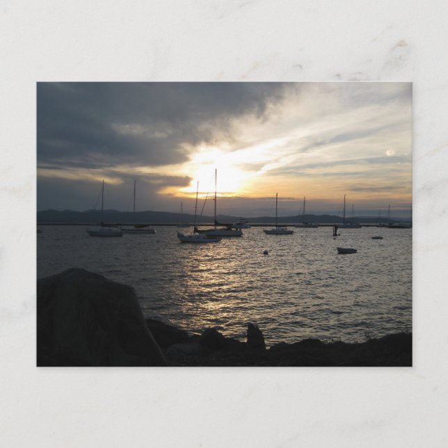 Lake Champlain at Sunset Postcard (Front)