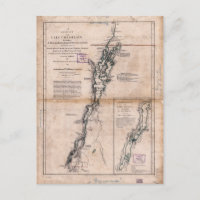Lake Champlain Lake George Crown Point Map (1776)