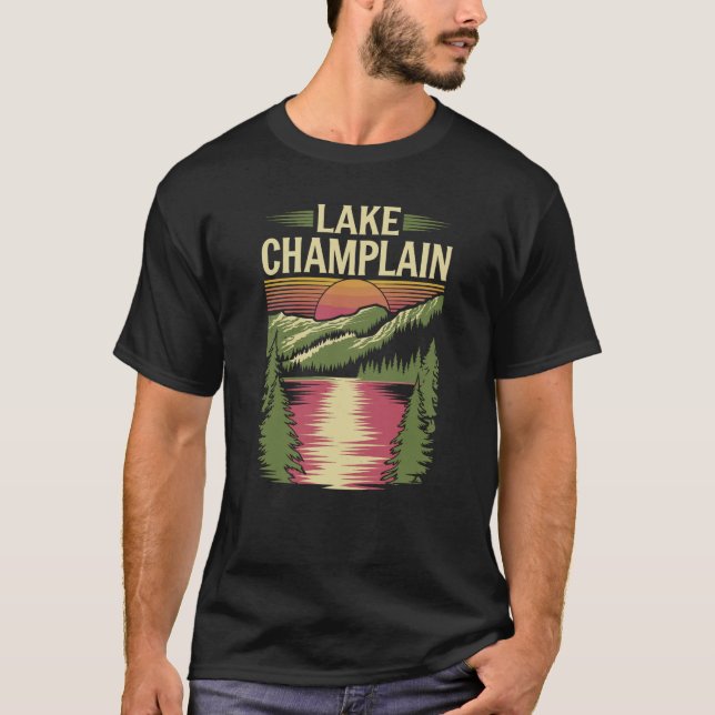 Lake champlain new york us vermont T-Shirt (Front)
