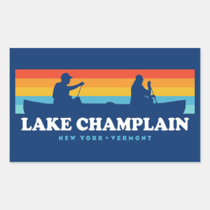 Lake Champlain New York Vermont Canoe Sticker
