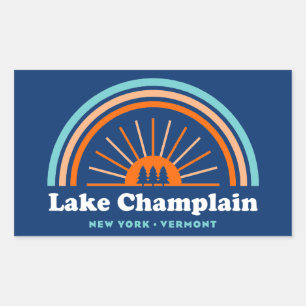 Lake Champlain New York Vermont Rainbow Sticker