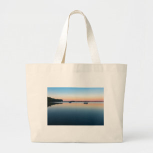 lake champlain sunrise in saint albans bay large tote bag