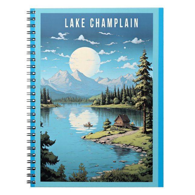 Lake Champlain, Vermont illustration, Notebook (Front)