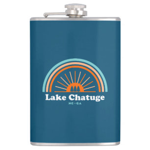 Lake Chatuge North Carolina Georgia Rainbow Hip Flask
