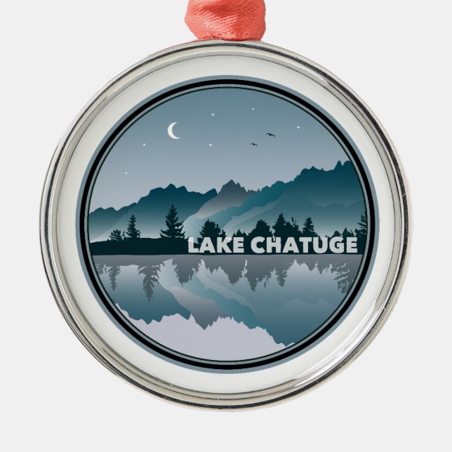 Lake Chatuge North Carolina Georgia Reflection Metal Ornament (Front)