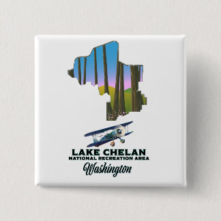Lake Chelan National Recreation Area, washington 2 Inch Square Button