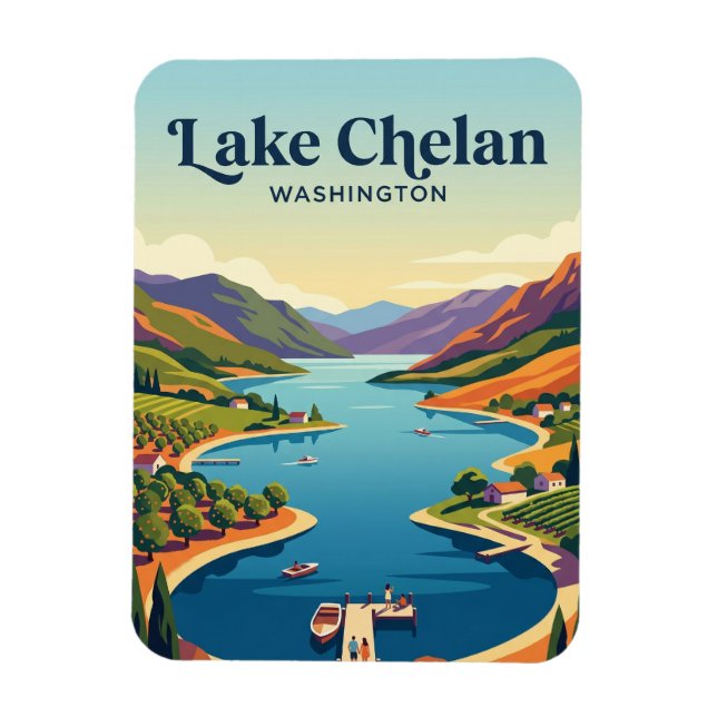 Lake Chelan USA Magnet (Vertical)
