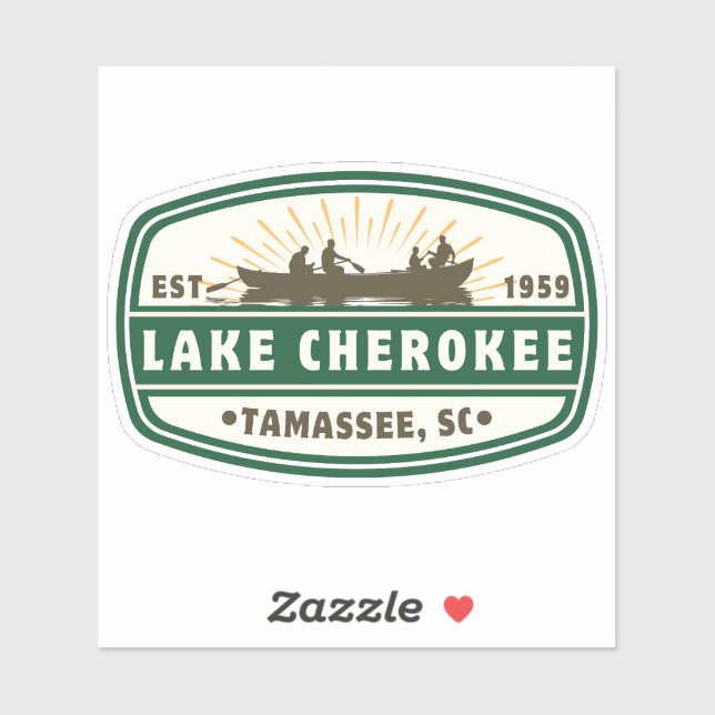 Lake Cherokee Vinyl Sticker - boat (Sheet)