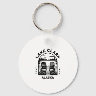 Lake Clark Alaska Outdoors Vintage Keychain