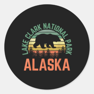 Lake Clark National Park Alaska Bear Hiking Nature Classic Round Sticker