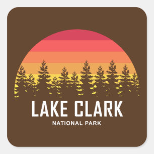 Lake Clark National Park Square Sticker