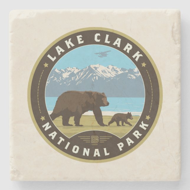 Lake Clark National Park Stone Coaster (Front)