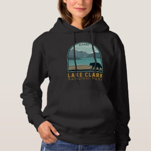 Lake Clark National Park Vintage Emblem Hoodie