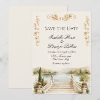 Lake Como Destination Save the Date Invitation