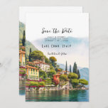 Lake Como Italy scenic save the date card<br><div class="desc">A beautiful watercolour scenic design of Lake Como in Northern Italy save the date card, with a co-ordinating reverse side. Easy to edit or delete the available text fields to personalise the information with your own details. Matching invitations and many other items in this Italian themed collection. Please visit my...</div>