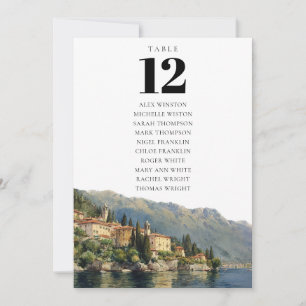 Lake Como Italy Table Number Seating Chart