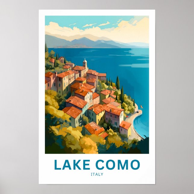 Lake Como Italy Travel Print (Front)