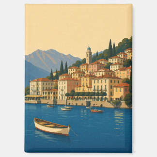 Lake Como Italy Vintage Travel Italian Lakes Magnet