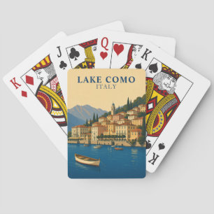 Lake Como Italy Vintage Travel Italian Lakes Playing Cards