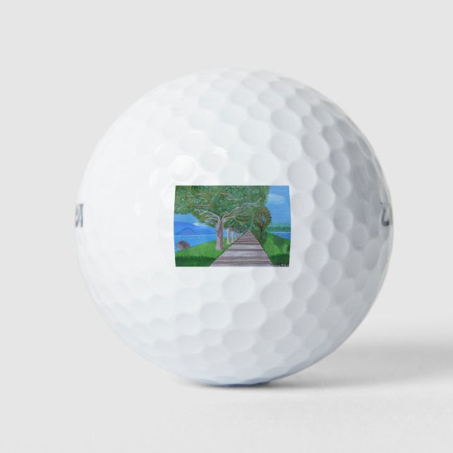 Lake Como Side Walk2 Golf Balls (Front)