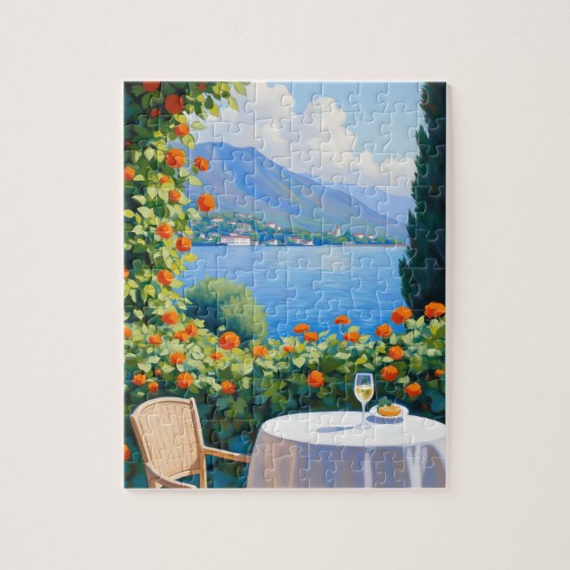  Lake Como Terrace View Puzzle (Vertical)