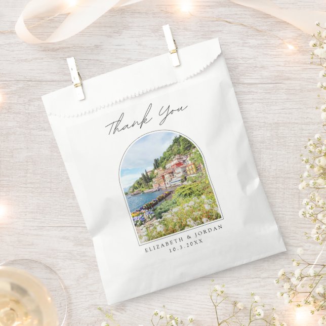 Lake Como Wedding Favour Photo Thank You Favour Bag (Clipped)