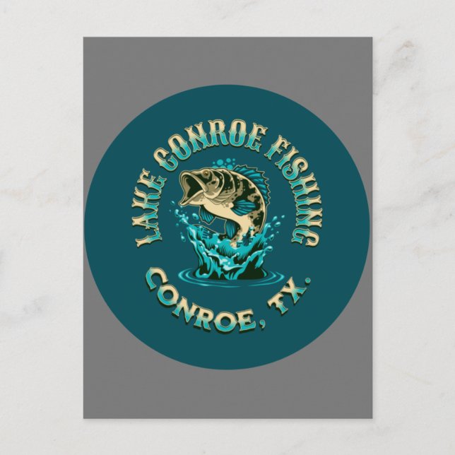 Lake Conroe Fishing, Conroe, TX Postcard (Front)