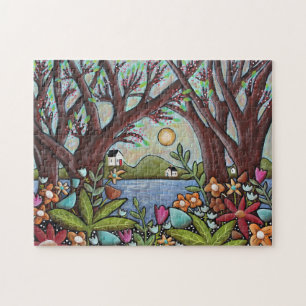 Lake Cottages by Karla Gerard Jigsaw Puzzle