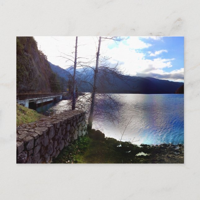 Lake Crescent off U.S. Route 101 Postcard (Front)