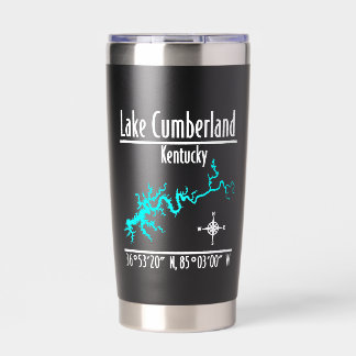 Lake Cumberland Kentucky Map Coordinates Insulated Tumbler