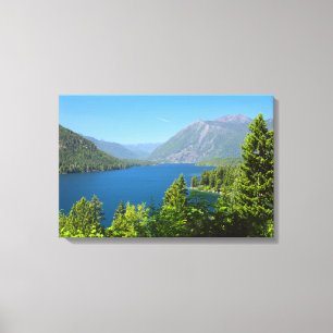 Lake Cushman in Summer Canvas Print
