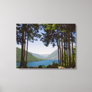 Lake Cushman in Summer Canvas Print
