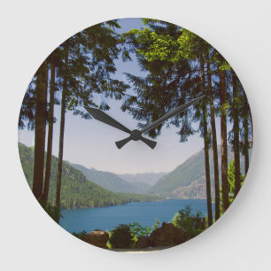 Lake Cushman in Summer Clock