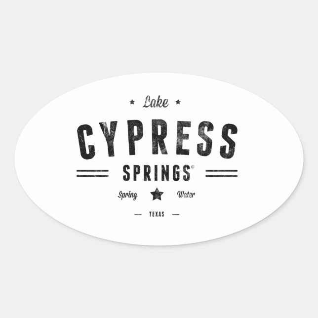 Lake Cypress Springs Oval Sticker (Front)
